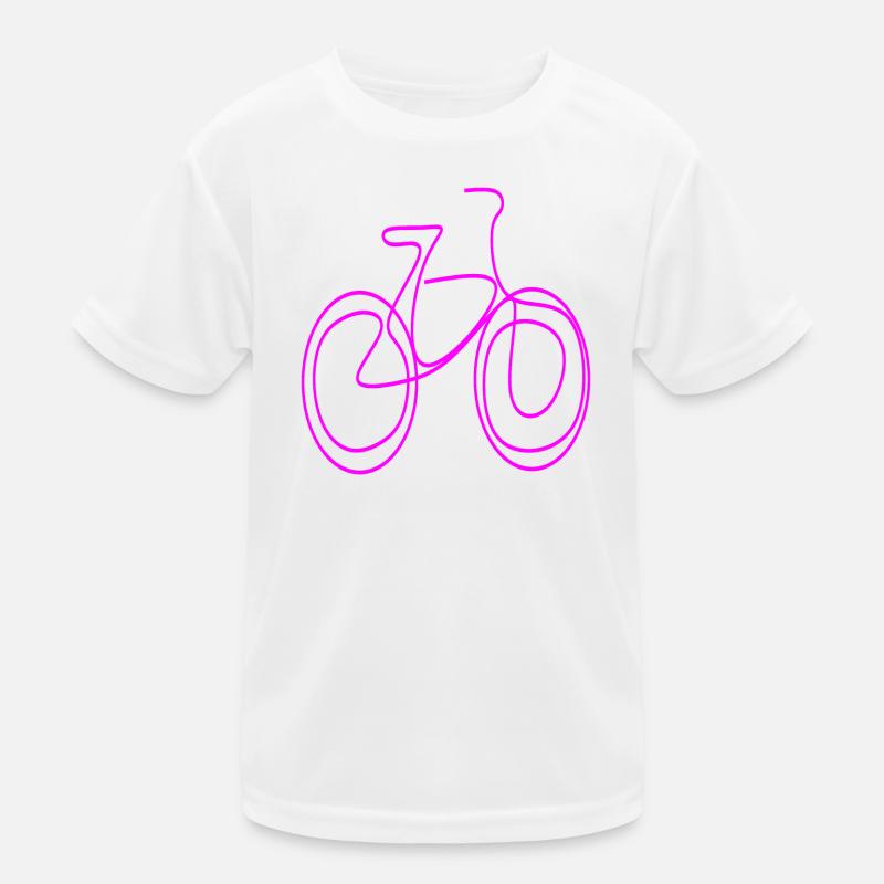 LINE ART VÉLO ROSE MINIMALISME T-shirt sport Enfant