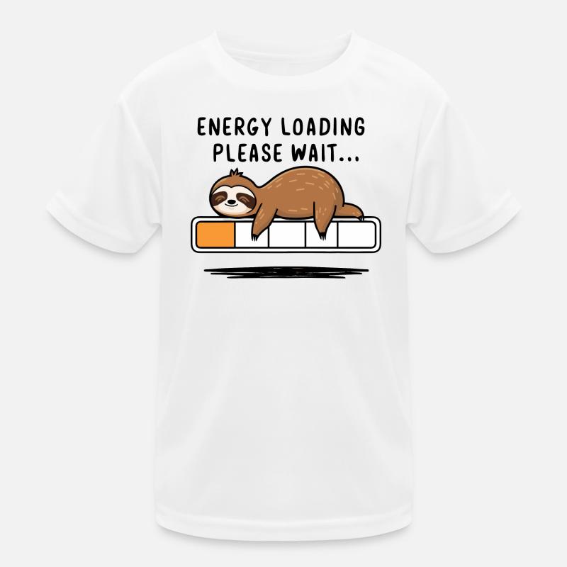 Energizing Sloth - Relaxation Humor Gift Kids Functional T-Shirt