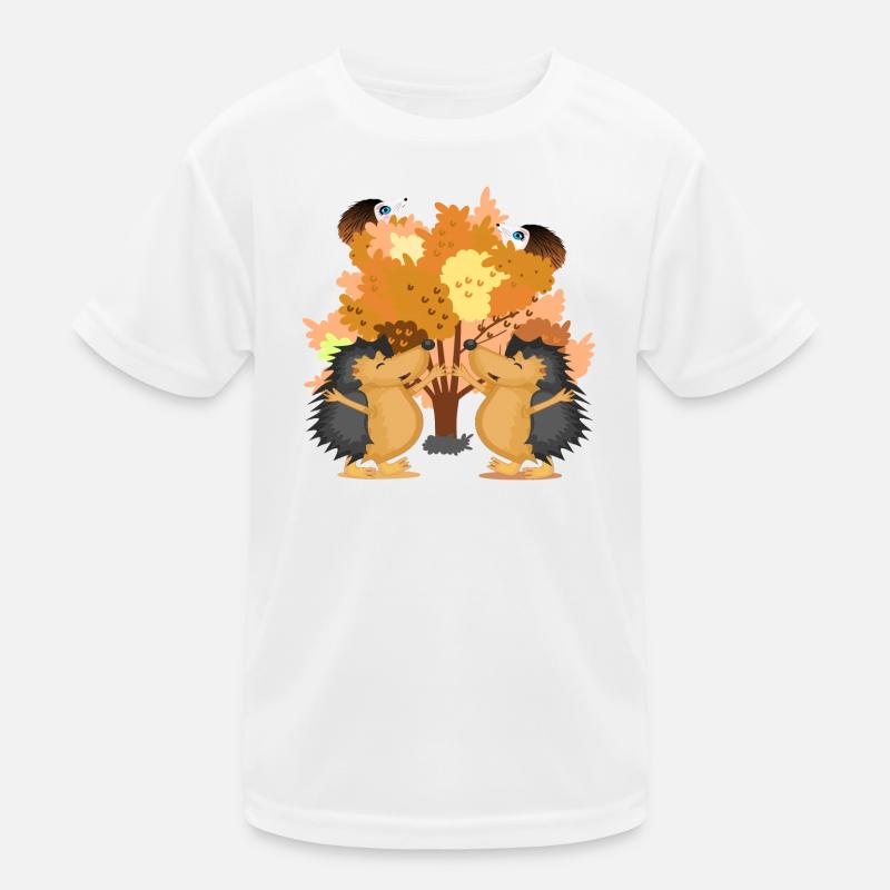 AUTUMN TREE HEDGEHOG ANIMAL ILLUSTRATIONS Kids Functional T-Shirt