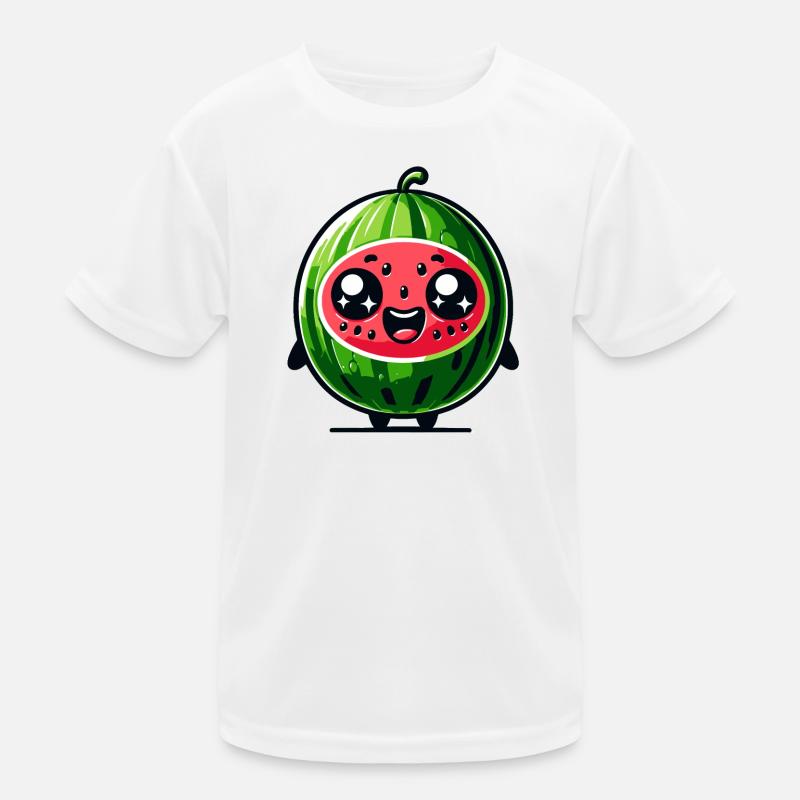 Kawaii Watermelon Cartoon Design Kids Functional T-Shirt