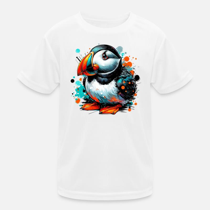 Papageitaucher Kinder Funktions-T-Shirt