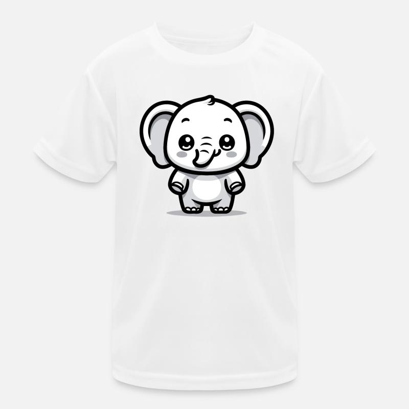 Un éléphant mignon de style dessin animé T-shirt sport Enfant