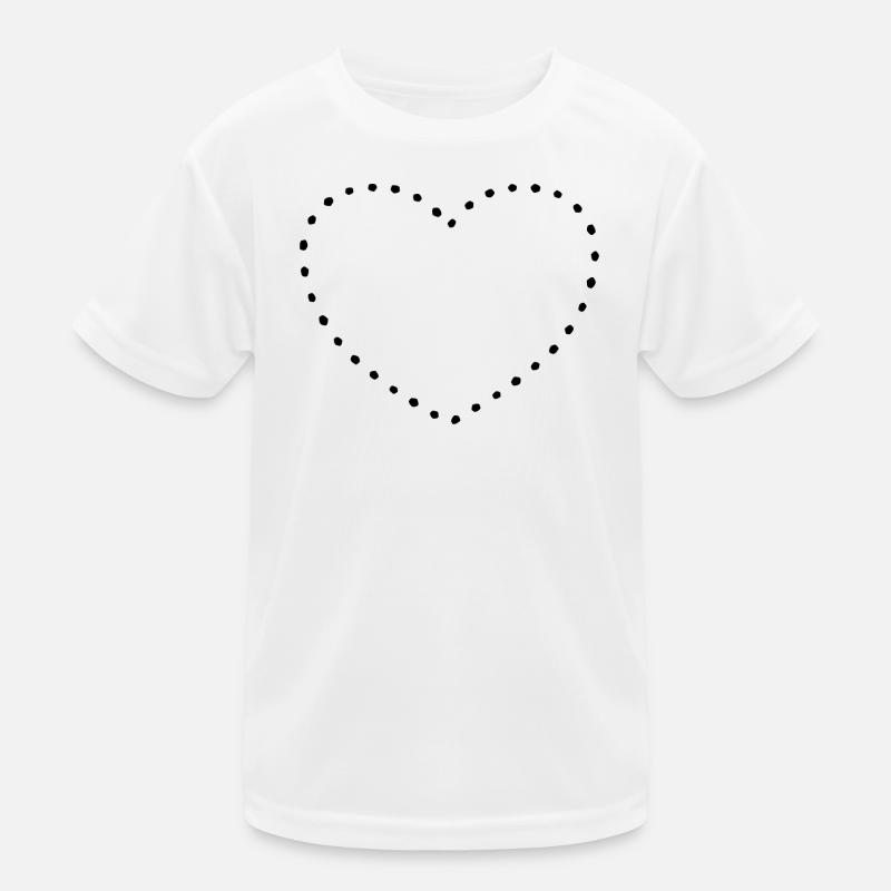 Heart black dots Kids Functional T-Shirt