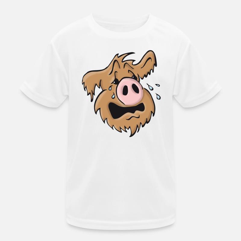 Chien cochon hurlant T-shirt sport Enfant