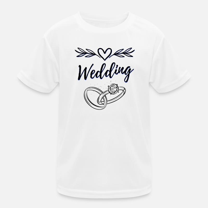 Eheringe Liebe – minimalistisches Hochzeitsdesign Kinder Funktions-T-Shirt