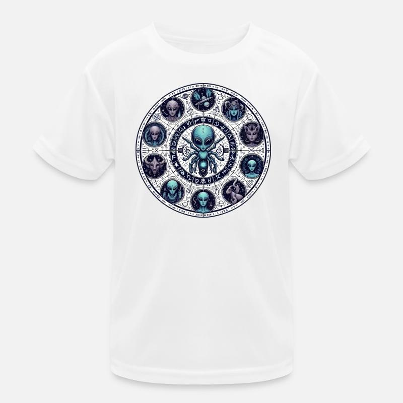 Conception de la roue Alien Zodiac T-shirt sport Enfant