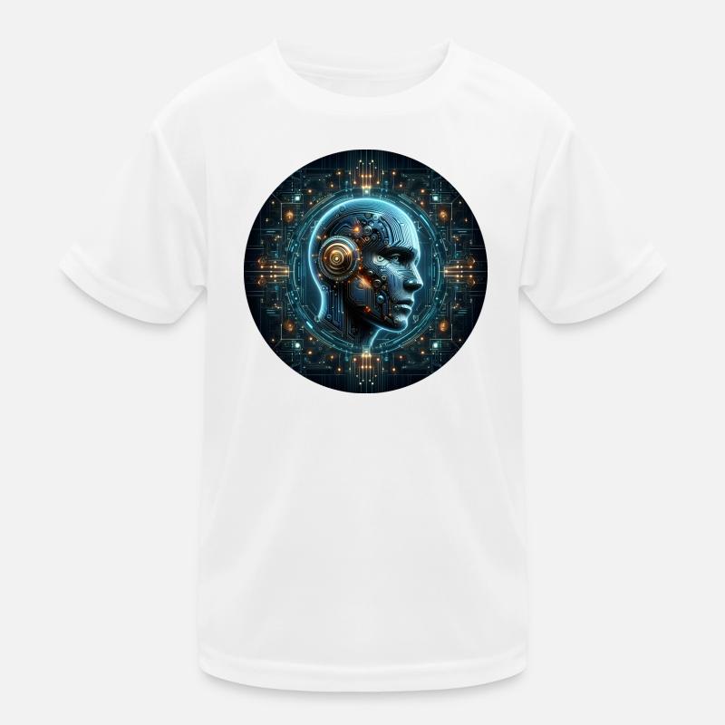 Intelligence Artificielle Cyber Head Tech T-shirt sport Enfant