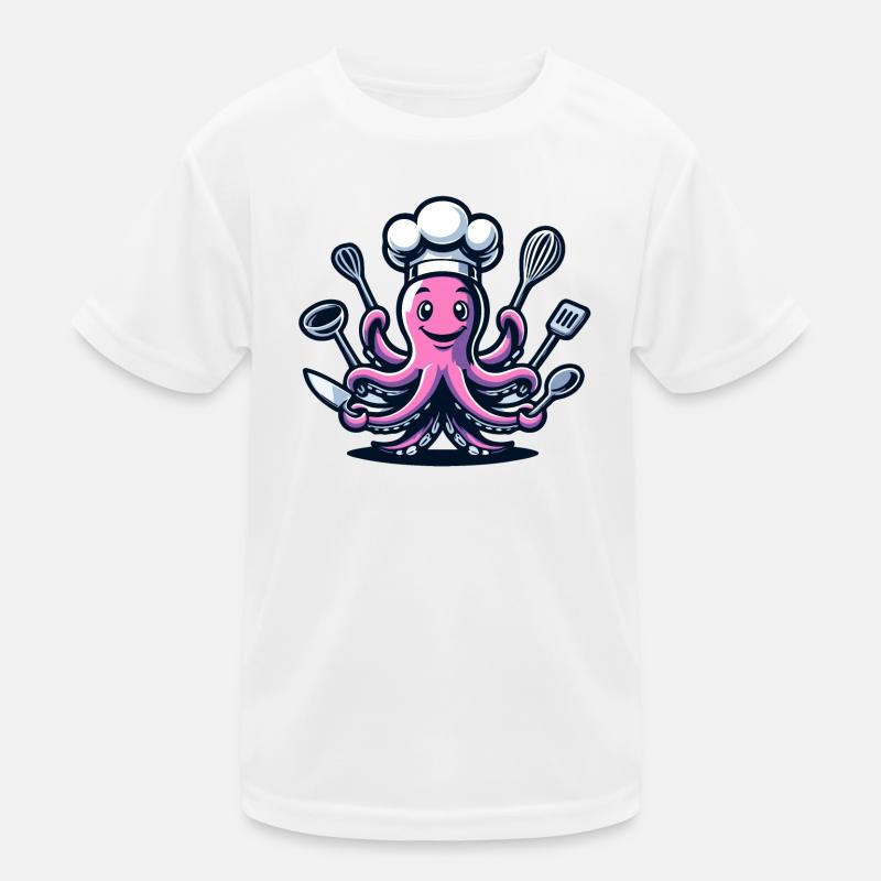 Octo-Chef: The Gourmet Tentacle Kids Functional T-Shirt