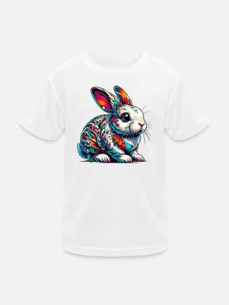 Rabbit - Kids Functional T-Shirt - white - Front