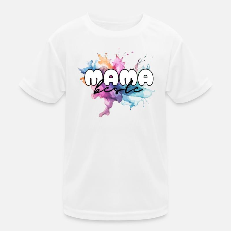 Beste Mama, Muttertag, Mutter, Mami, Supermama Kinder Funktions-T-Shirt