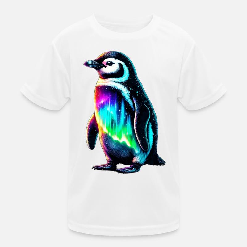 Aurora Borealis Pinguin Kinder Funktions-T-Shirt