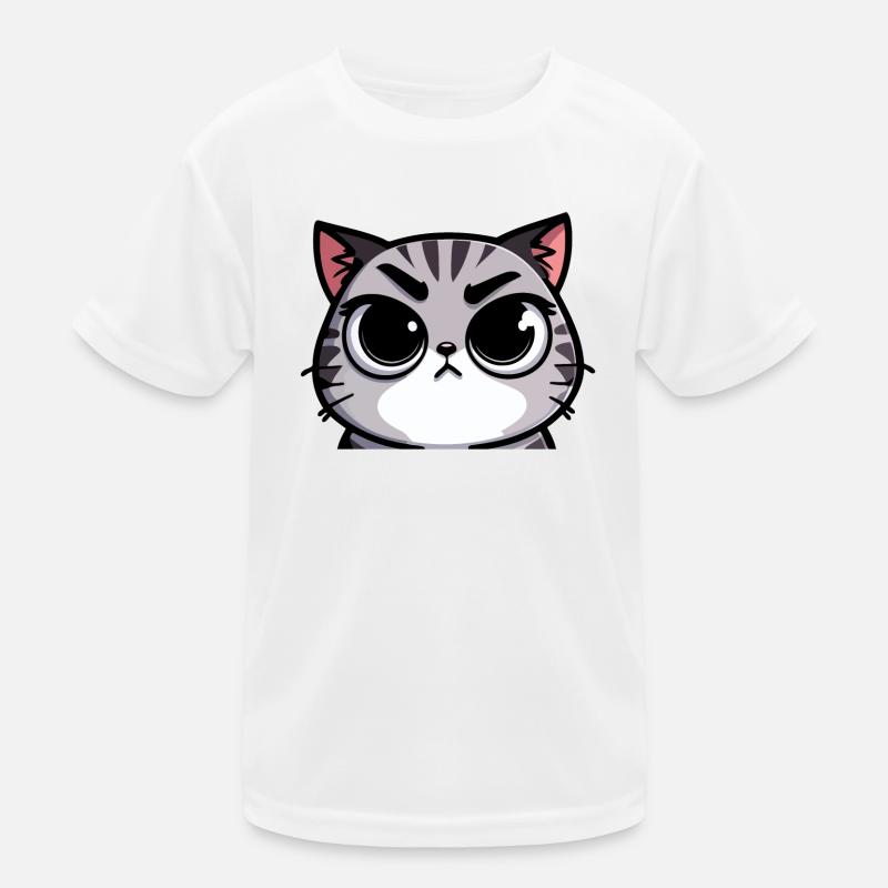 Tabby Traits: The Expressive Cat Kids Functional T-Shirt