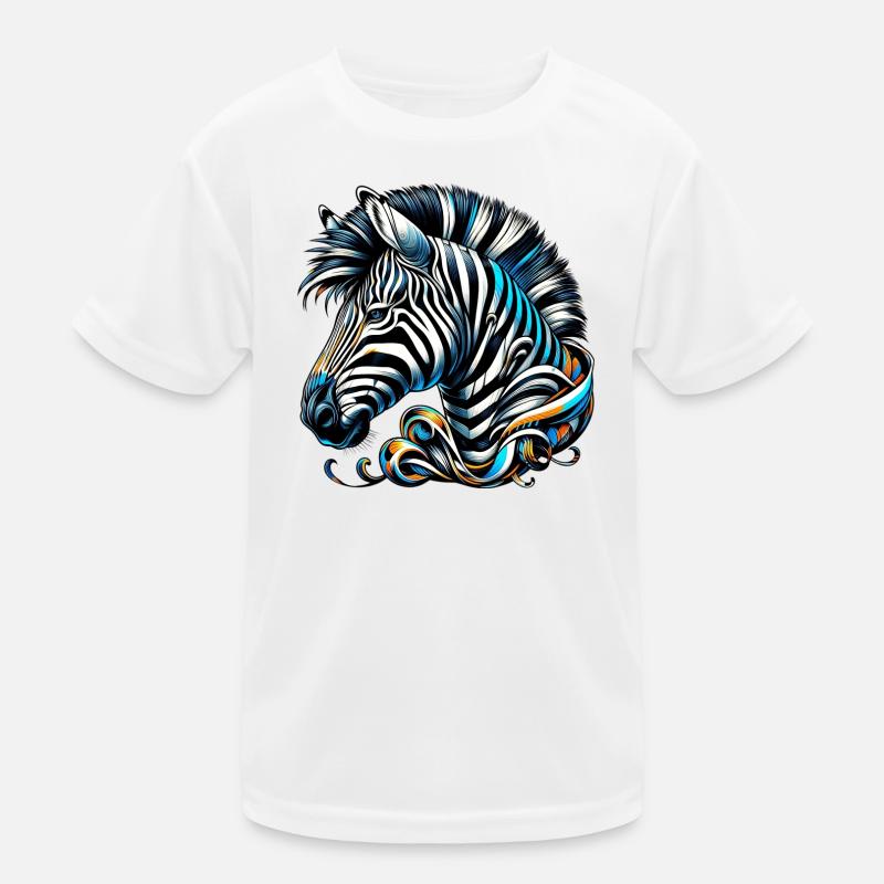Zebra Kinder Funktions-T-Shirt
