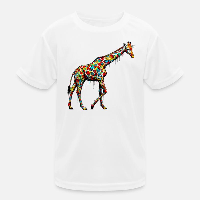 Giraffe - Kids Functional T-Shirt - white