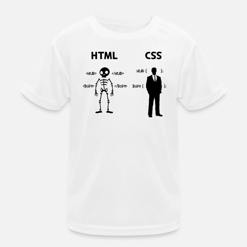 Développeur Programmeur Coden Code de script CSS T-shirt sport Enfant