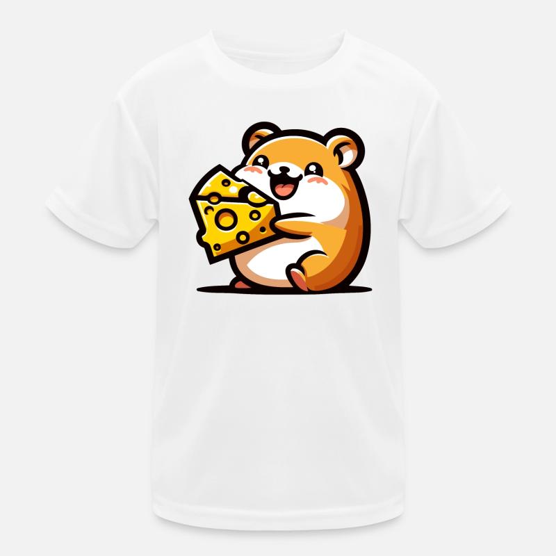Cheesy Chomper: The Delightful Hamster Kids Functional T-Shirt