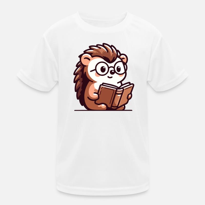 Bookish Hedgehog: The Tiny Scholar Kids Functional T-Shirt
