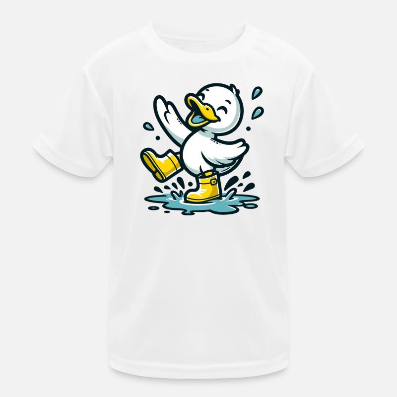 Splashy Quacker: The Puddle-Hopping Duck Kids Functional T-Shirt