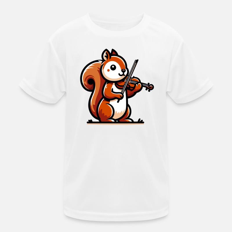 Melodic Squirrel: Symphony in the Park Kids Functional T-Shirt