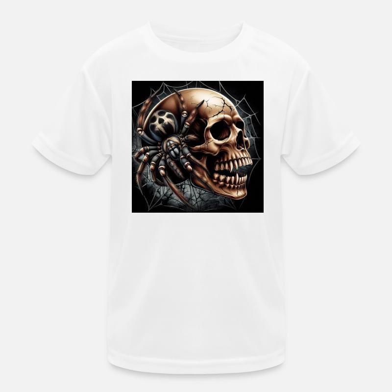 Skull and Spider Kids Functional T-Shirt