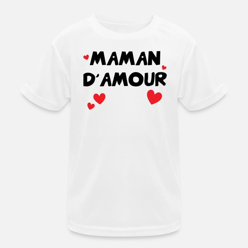 Maman d'Amour - Muttertag Kinder Funktions-T-Shirt