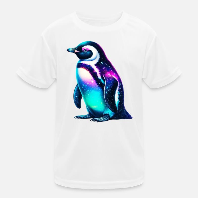 Aurora Borealis Pinguin Kinder Funktions-T-Shirt