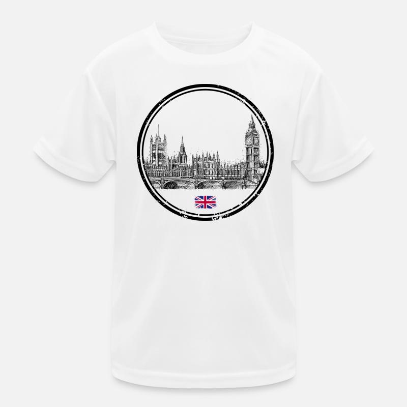 Minuscule Union Jack Accent sur Noir T-shirt sport Enfant