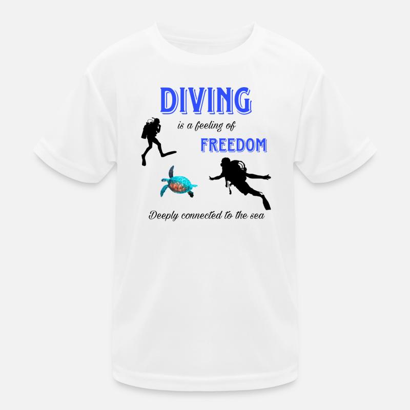 Tortue de la Liberté de Plongée T-shirt sport Enfant
