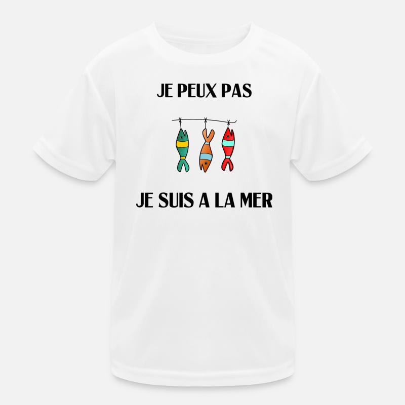 ICH KANN NICHT, ICH BIN AM MEER Kinder Funktions-T-Shirt