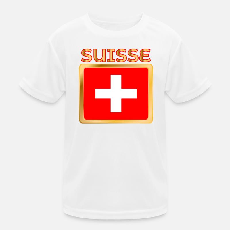 SWISS FLAG Kids Functional T-Shirt