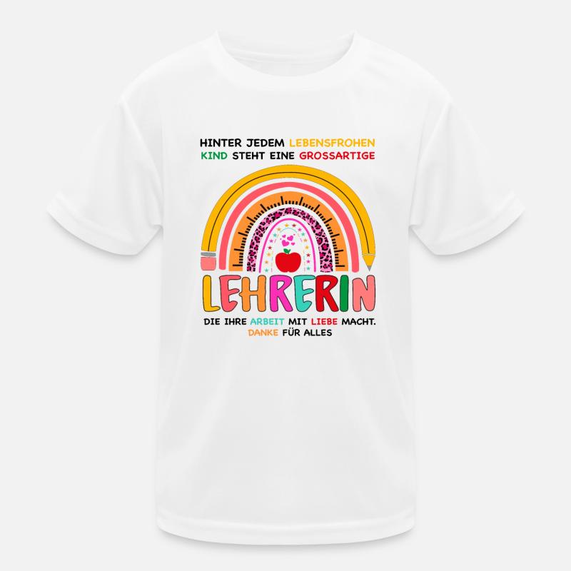 Lehrerin Spruch Geschenke Lehrerinnen Abschied Kinder Funktions-T-Shirt