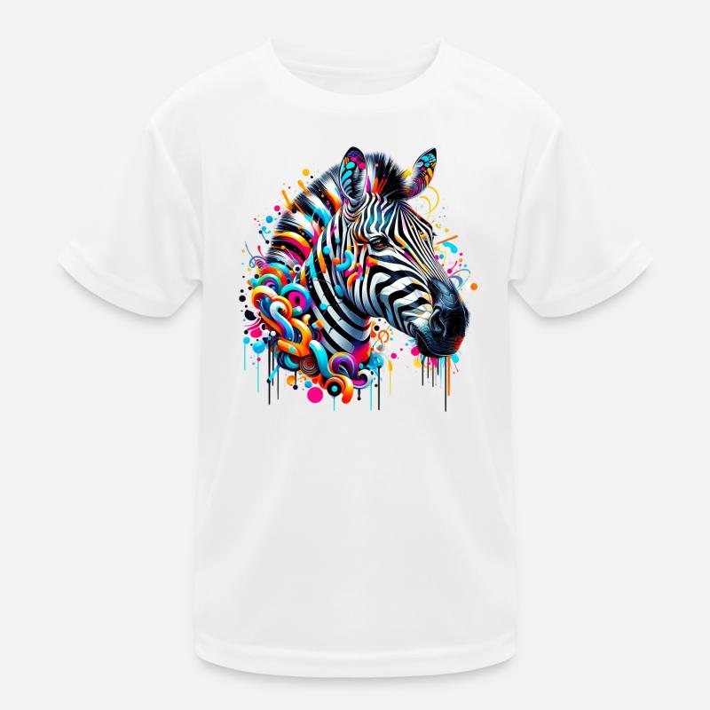Zebra Kinder Funktions-T-Shirt