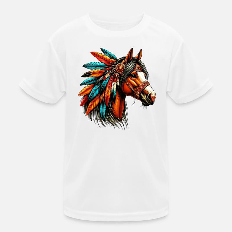 Cheval amérindien Indiens d’Amérique T-shirt sport Enfant