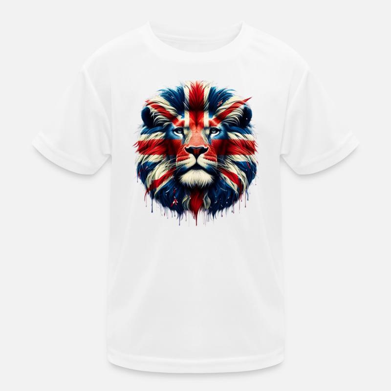 Britischer Englischer Löwe Kinder Funktions-T-Shirt
