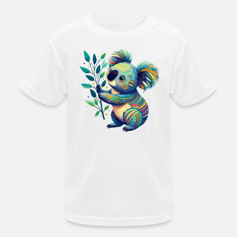 Koala - Kinder Funktions-T-Shirt - Weiß
