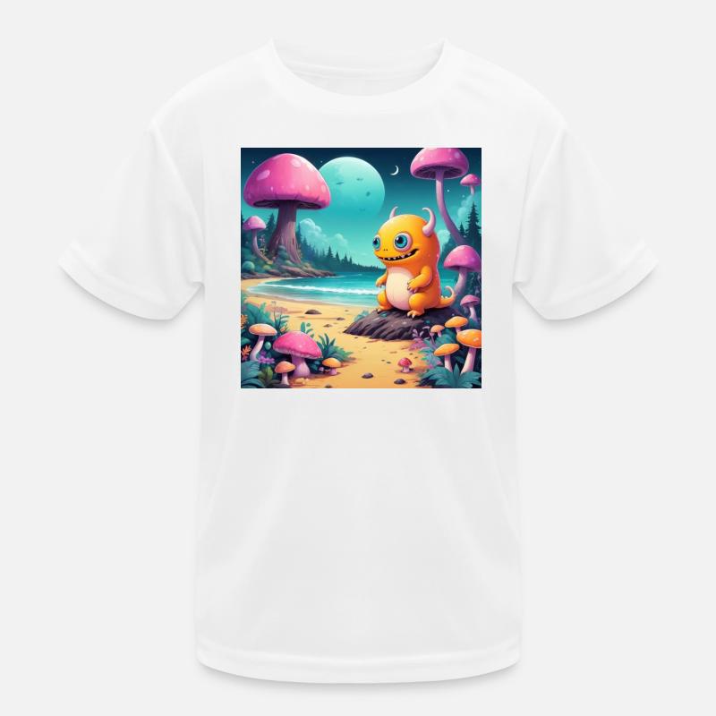 Petit monstre sur la plage de conte de fées T-shirt sport Enfant