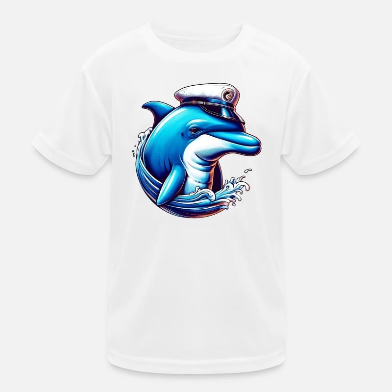 Dolphin Sailor Kids Functional T-Shirt