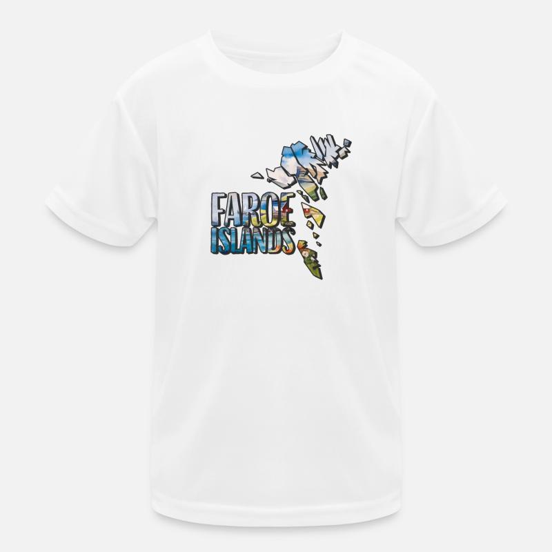 Carte à l’aquarelle Îles Féroé T-shirt sport Enfant