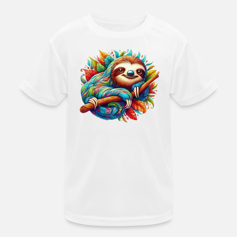 Faultier Kinder Funktions-T-Shirt