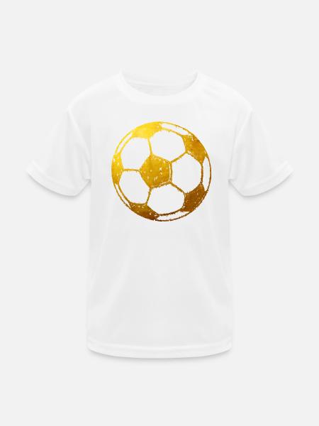 Football - Gold - Kids Functional T-Shirt - white