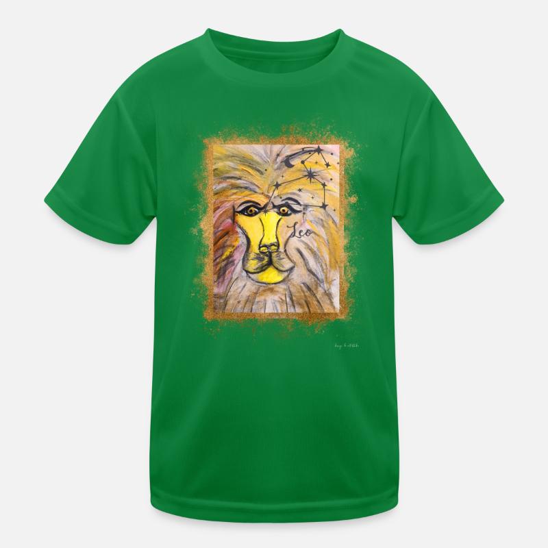 Löwe Sternzeichen Illustration Kinder Funktions-T-Shirt