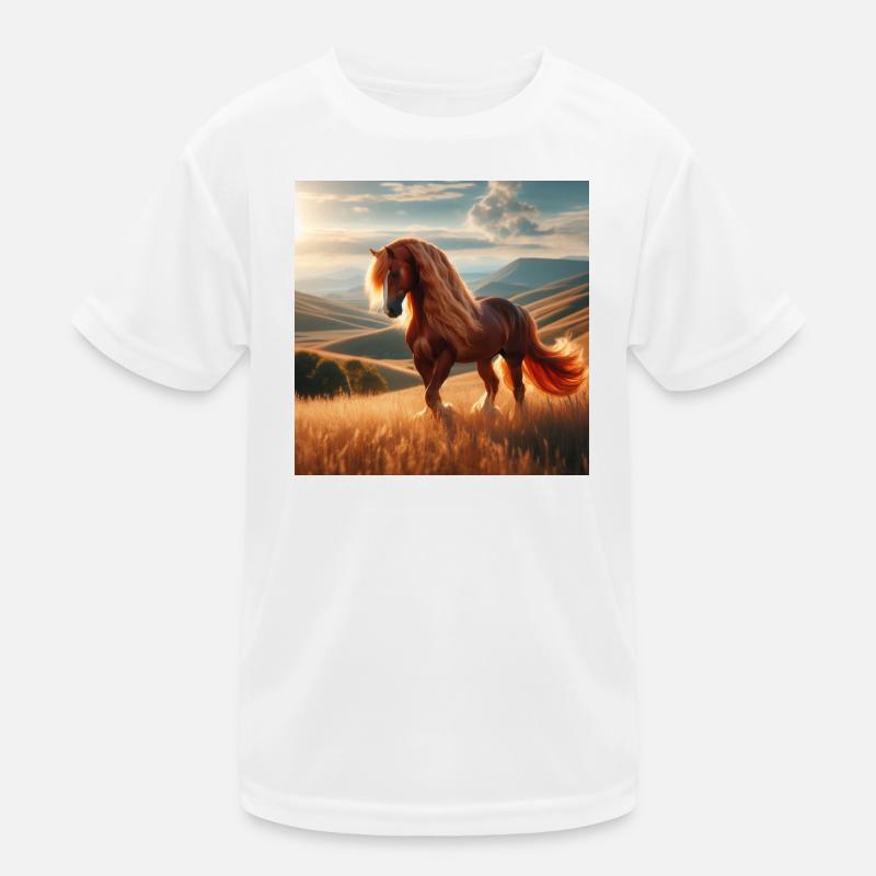 Freies Pferd Kinder Funktions-T-Shirt