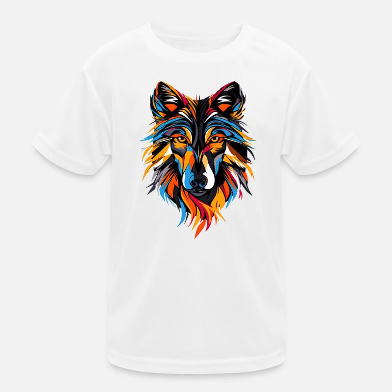 Wolf Motif Wolves Wolf Pack Gray Wolfhound Wolf Kids Functional T-Shirt