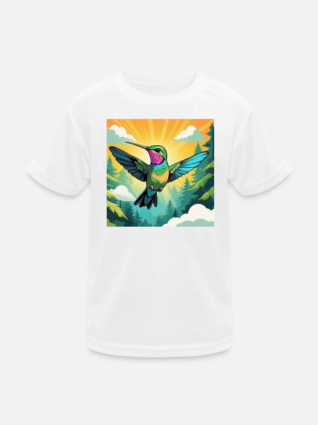 Hummingbird - Kids Functional T-Shirt - white