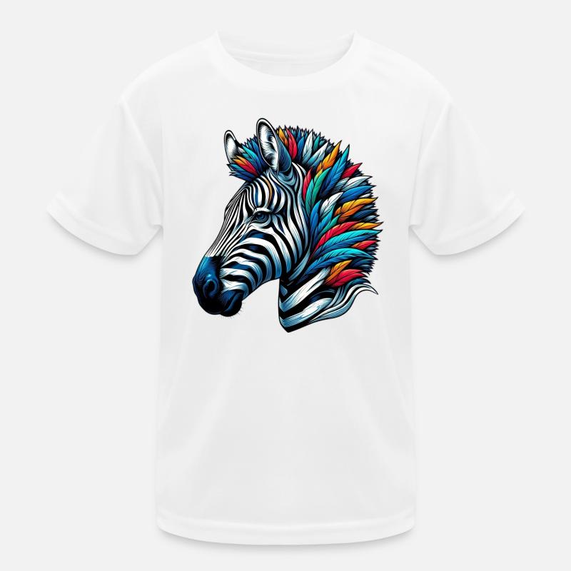 Zebra Kinder Funktions-T-Shirt