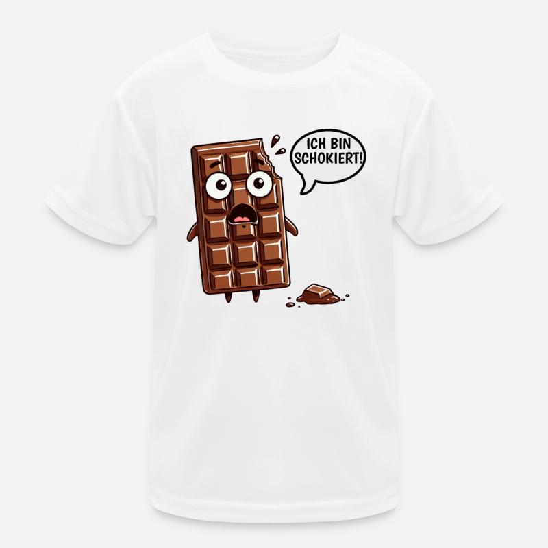 Ich Bin Schokiert Lustige Deutsche Schokolade Kinder Funktions-T-Shirt
