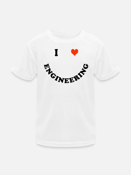 Ingenieur - Kinder Funktions-T-Shirt - Weiß - Vorne