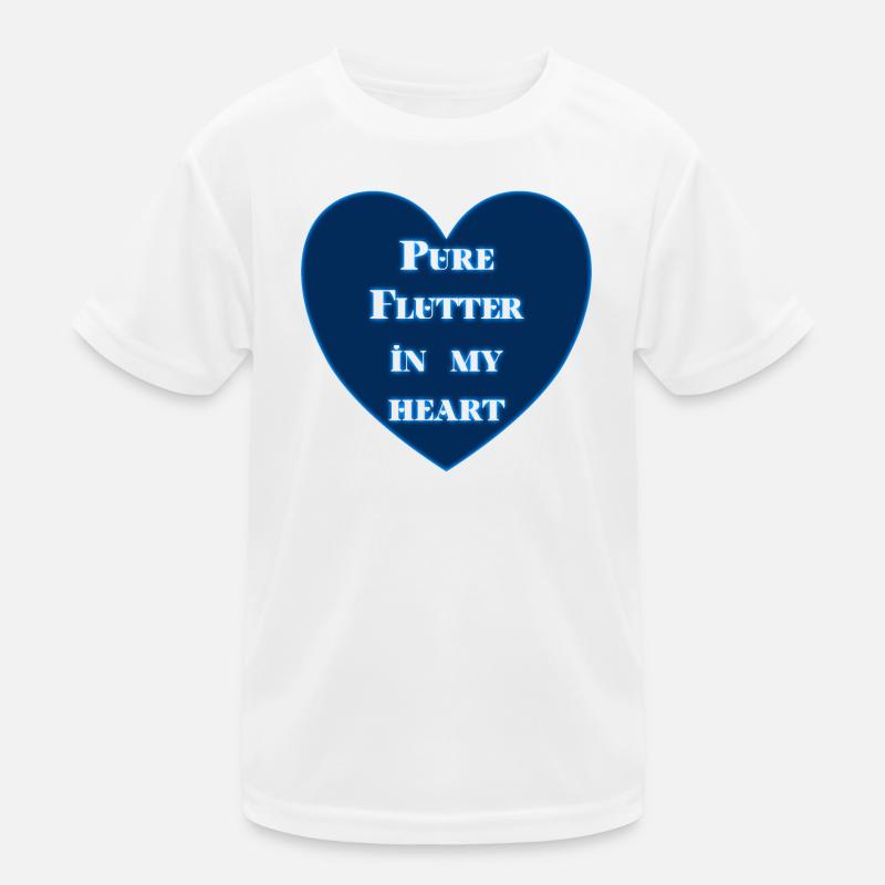 Pure Flutter In My Heart - Kids Functional T-Shirt - white