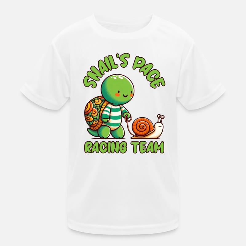 Snail’s Pace Racing Team, Turtle and Snail T-shirt sport Enfant