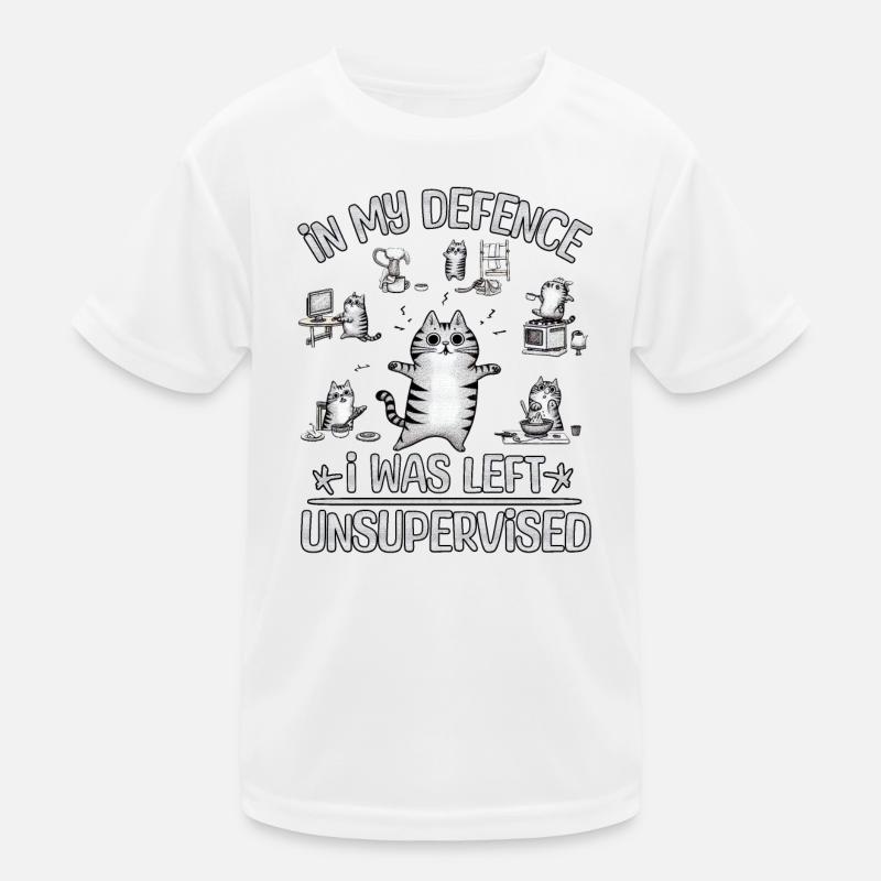 IN MY DEFENCE I WAS LEFT UNSUPERVISED Kids Functional T-Shirt